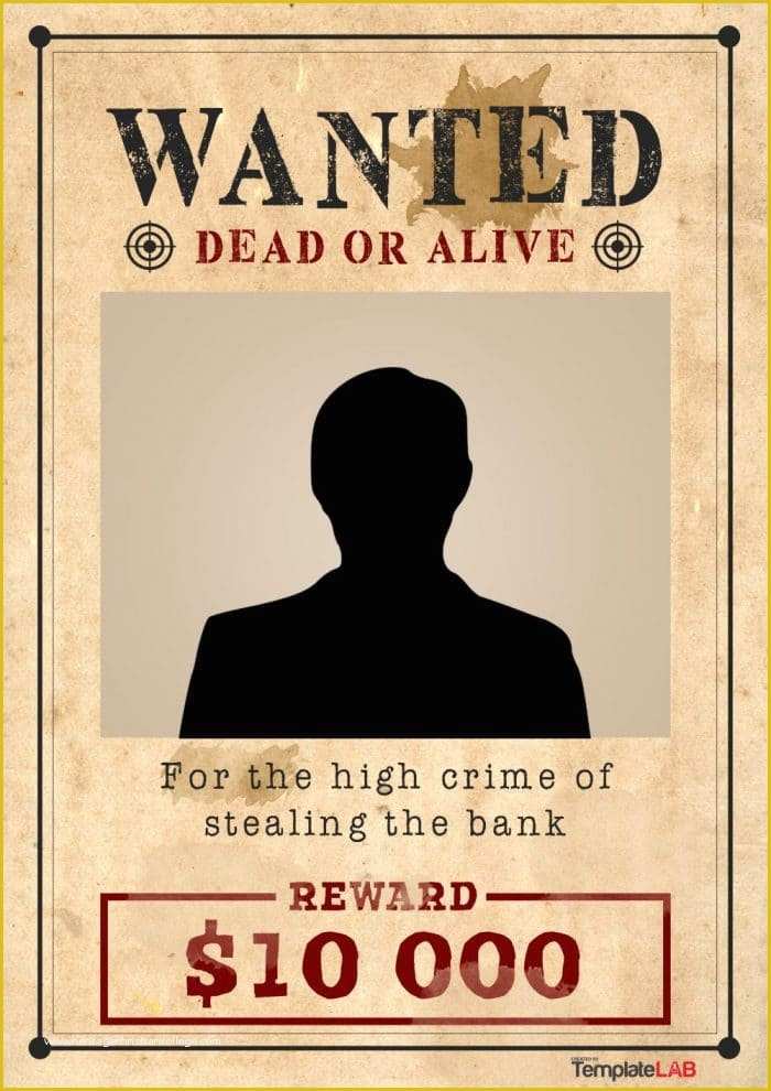 Free Wanted Poster Template Of 25 Free Wanted Poster Templates Shop Pdf Google