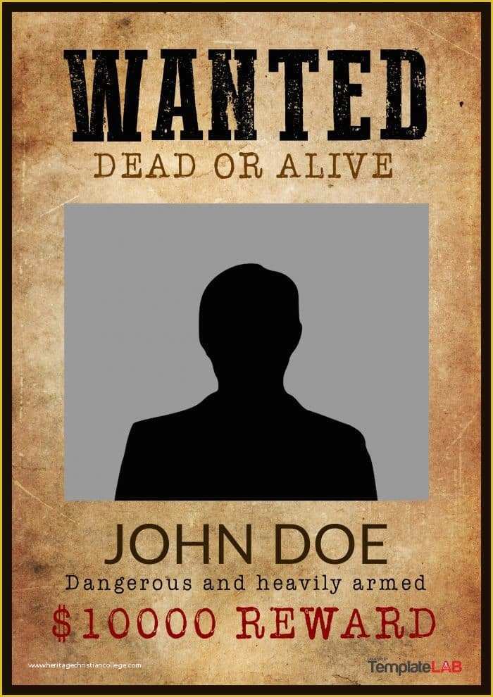 Free Wanted Poster Template Of 29 Free Wanted Poster Templates Fbi and Old West