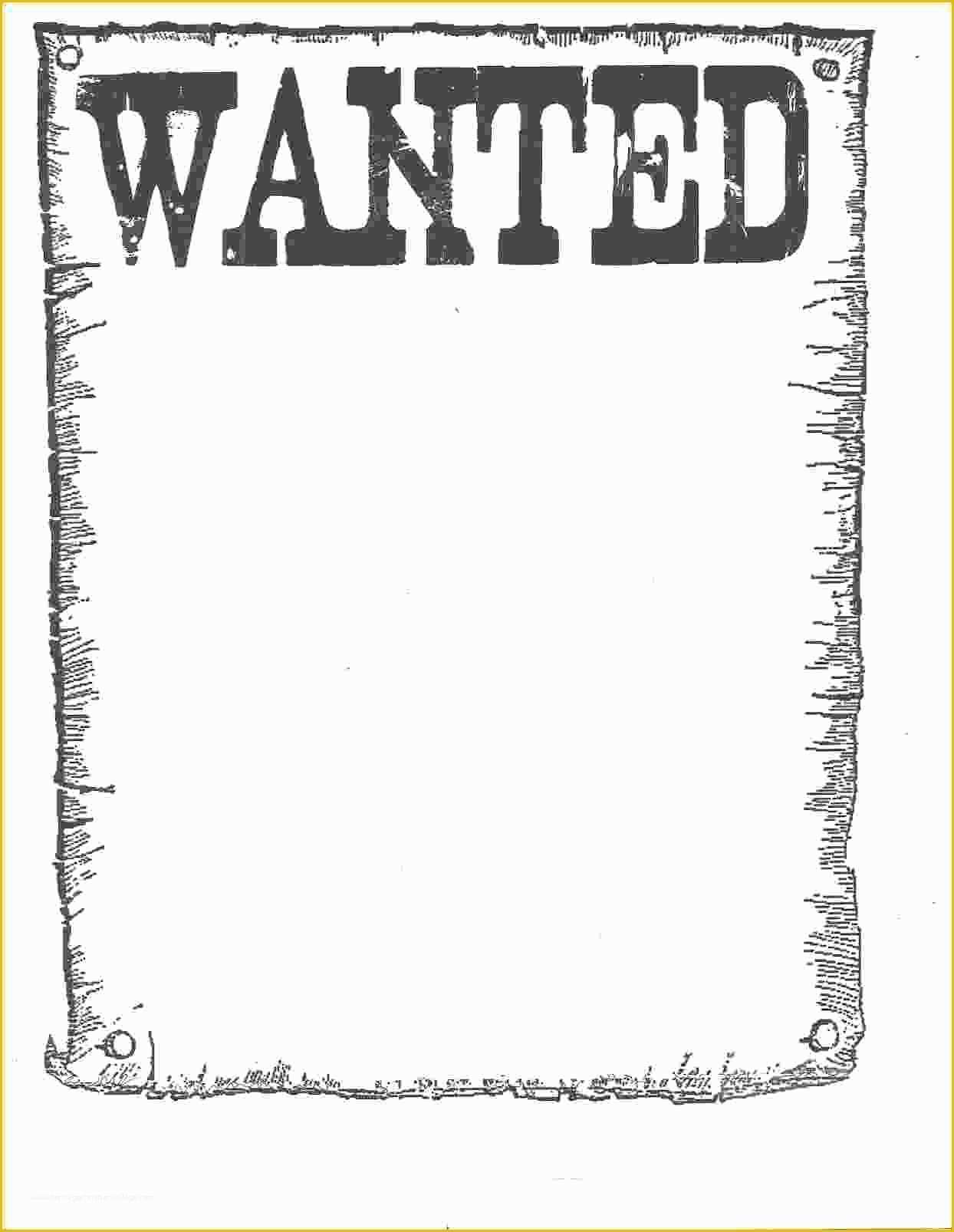 Free Wanted Poster Template Of 7 Wanted Poster Template Microsoft Word