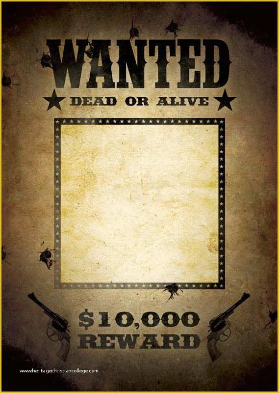 Free Wanted Poster Template Of Most Wanted Poster Template
