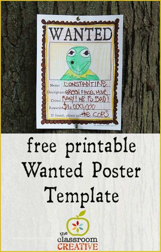 Free Wanted Poster Template Of Poor Kermit He Has A Doppelganger Help Catch the &quot;evil