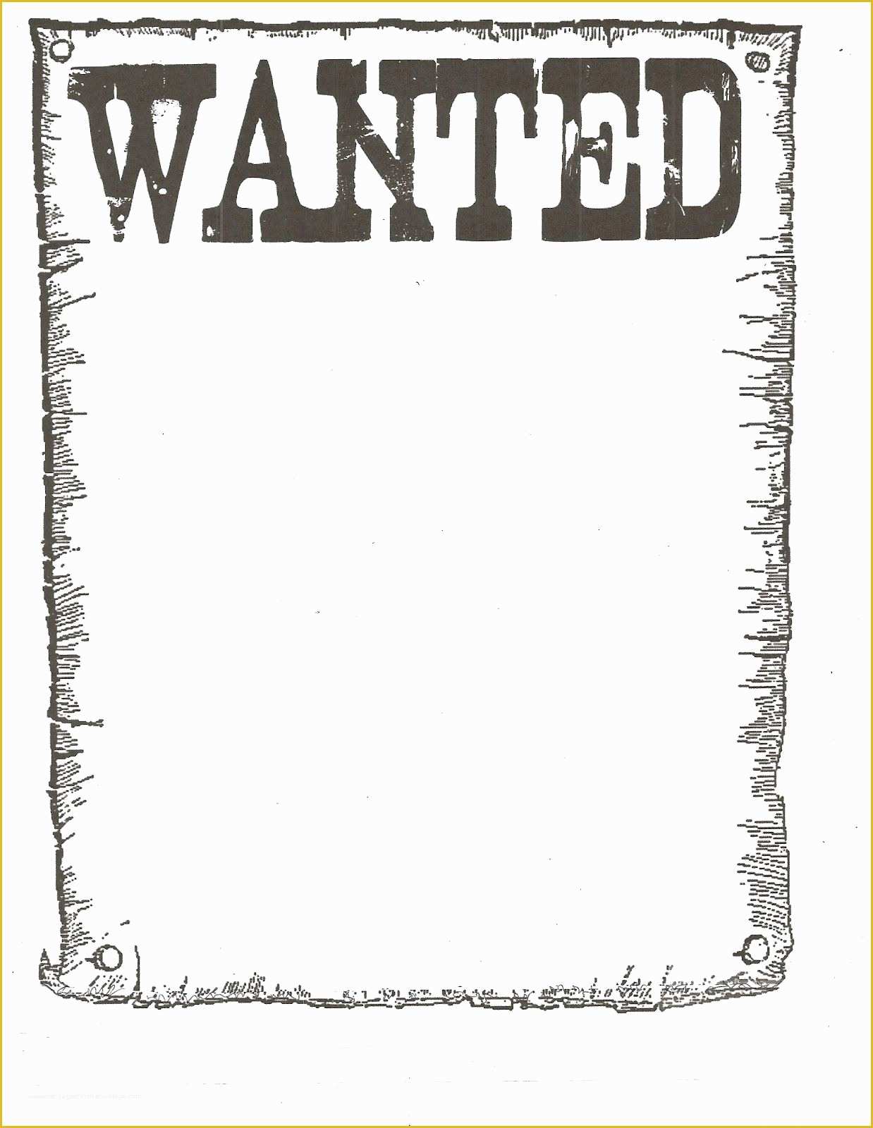 Free Wanted Poster Template Of Wanted Poster