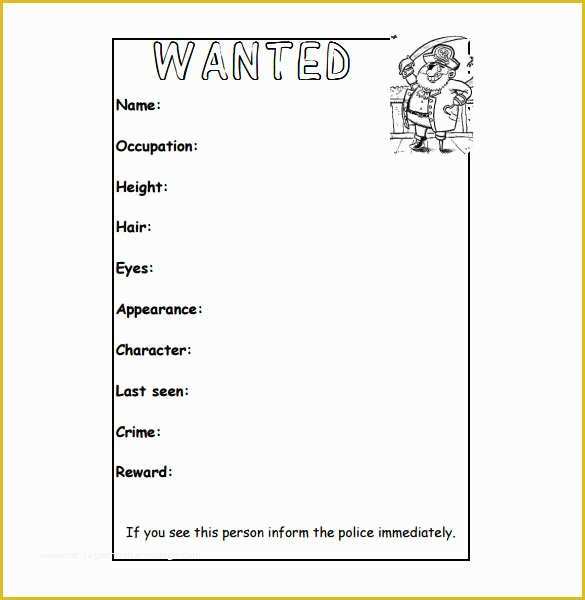 Free Wanted Poster Template Of Wanted Poster Template 34 Free Printable Word Psd