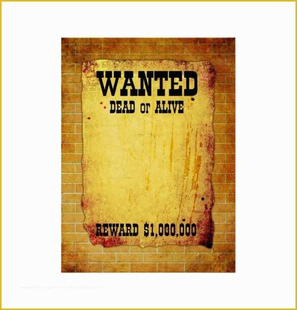 Free Wanted Poster Template Of Wanted Poster Templates Word Templates Docs