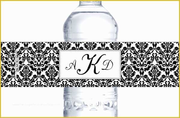 Free Water Bottle Label Template Psd Of Black and White Water Bottle Labels Pi95