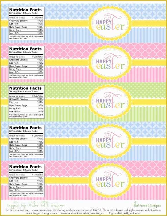 Free Water Bottle Template Printable Of Free Easter Party Printables From Blugrass Designs