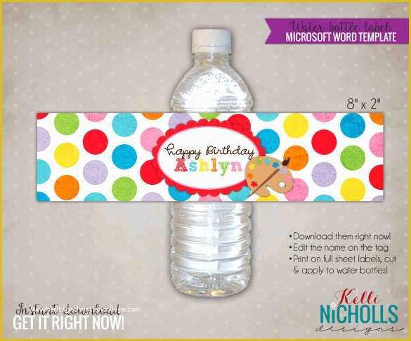 Free Water Bottle Template Printable Of Water Bottle Label Template – 29 Free Psd Eps Ai