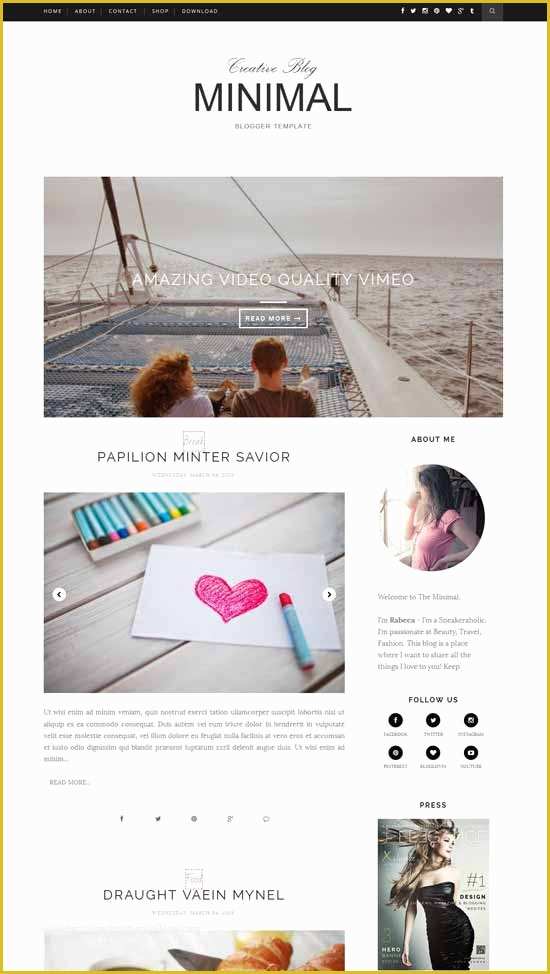 Free Web Blog Template Of 90 Free Responsive Blogger Templates 2018 Freshdesignweb