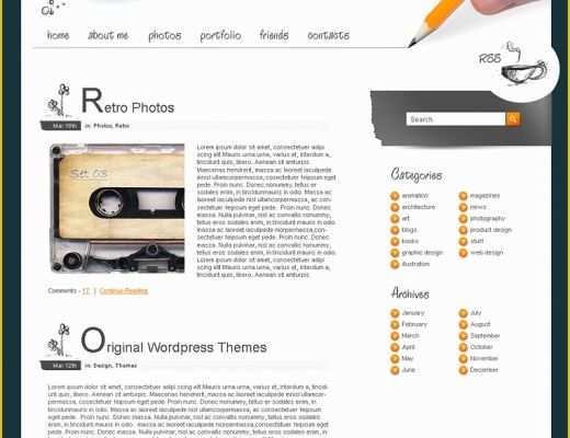 Free Web Blog Template Of Free Blog Templates Sketch Blog Templates