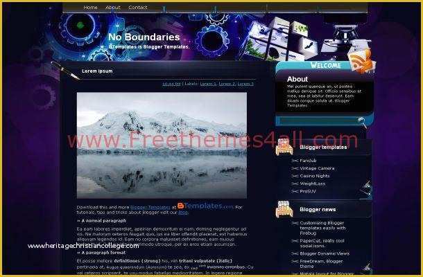 Free Web Blog Template Of Free Blogger Technology Template theme Download