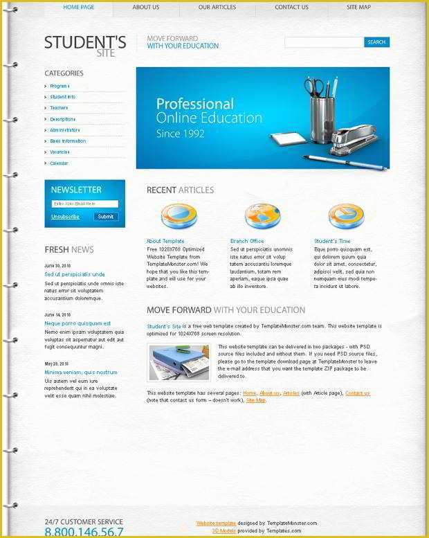 Free Web Blog Template Of Free Education Website Template – the Best Choice for
