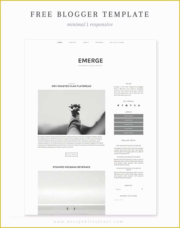 Free Web Blog Template Of Free Templates