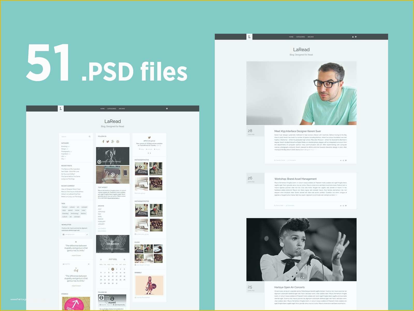 Free Web Blog Template Of Laread Wordpress Blog Template 51 Pages Free Psd