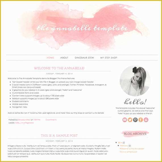 Free Web Blog Template Of the Watercolor Design Trend and How to Use It In Your Blog