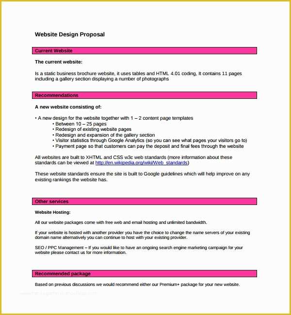 Free Web Design Proposal Template Of 11 Web Design Proposal Templates