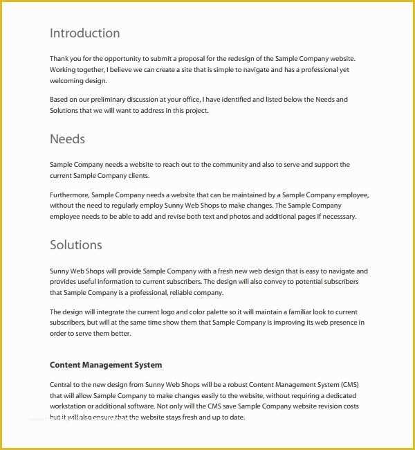 Free Web Design Proposal Template Of 9 Website Design Proposal Templates to Download