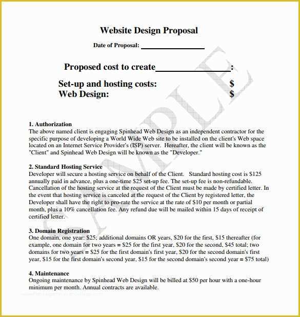 Free Web Design Proposal Template Of Design Proposal Templates 17 Free Word Excel Pdf