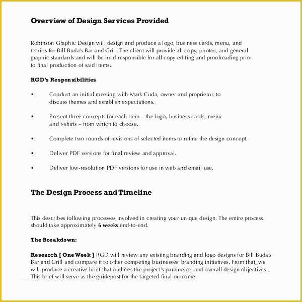 Free Web Design Proposal Template Of Sample Graphic Design Proposal Template 10 Free