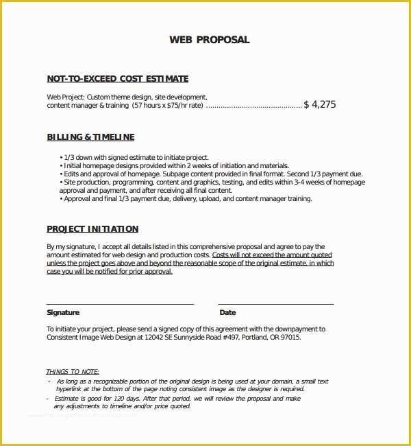 Free Web Design Proposal Template Of Sample Web Design Proposal Template 8 Free Documents In