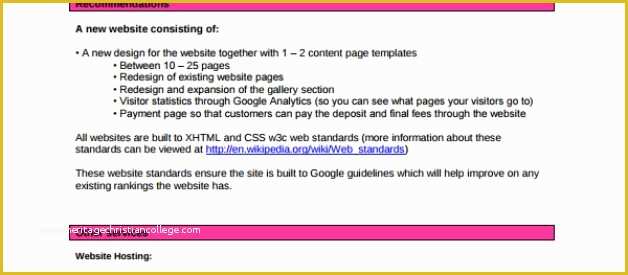 Free Web Design Proposal Template Of Sample Website Proposal Template
