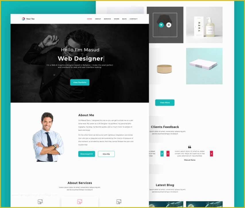 Free Web Developer Portfolio Template Of Free Web Designer Personal Portfolio Website Template Psd