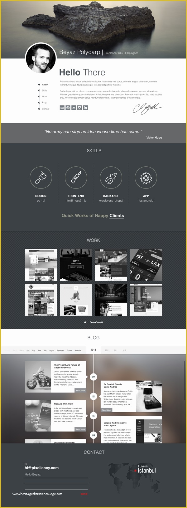 Free Web Developer Portfolio Template Of Polifoli