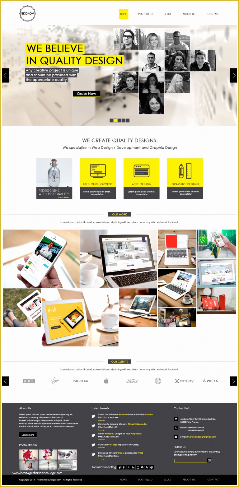 Free Web Developer Portfolio Template Of Web and Graphic Design Portfolio Website Template Psd