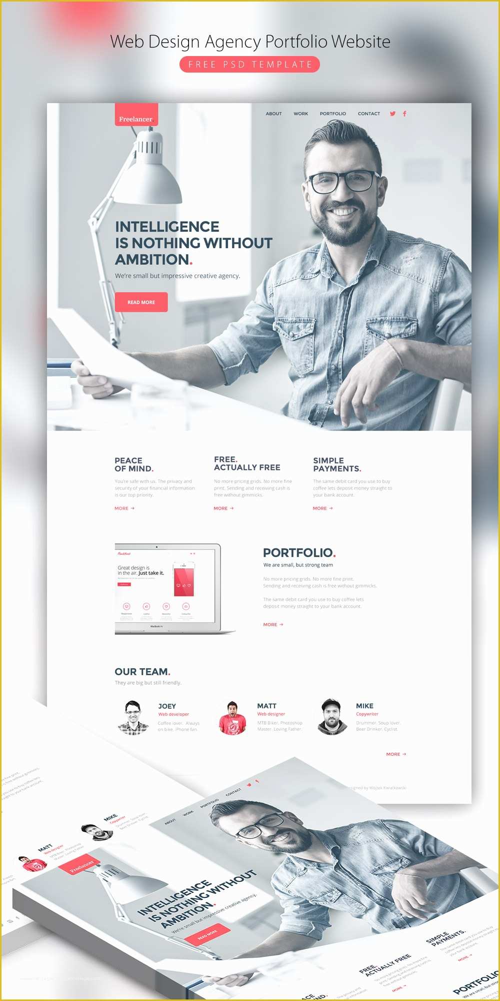 Free Web Developer Portfolio Template Of Web Design Agency Portfolio Website Free Psd Template