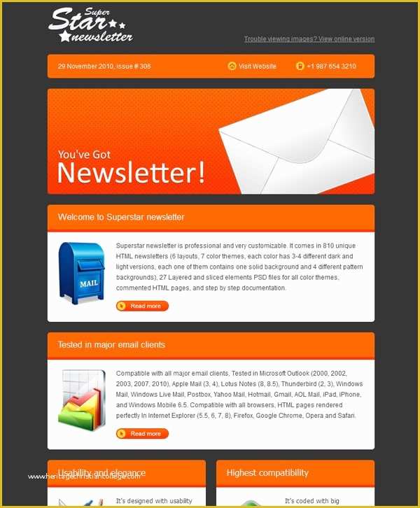 Free Web Newsletter Templates Of Email Newsletter Templates 40 Hand Picked Premium Designs