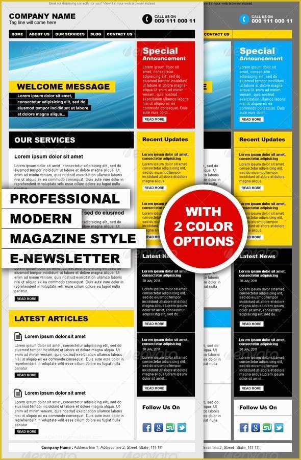 Free Web Newsletter Templates Of Magazine Email Template Email Layouts