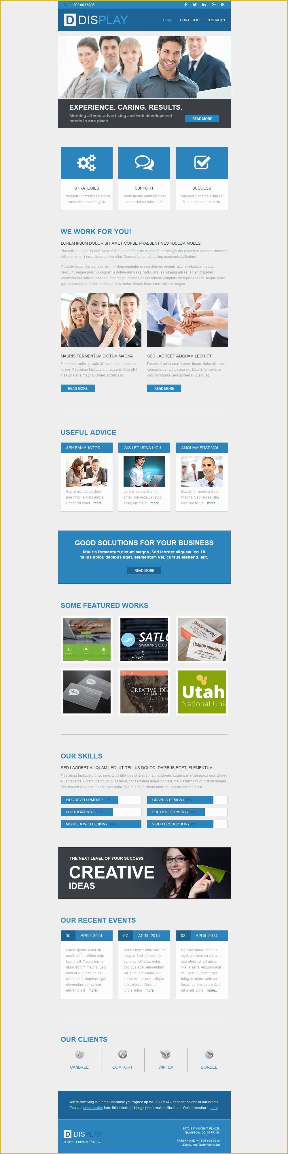 Free Web Newsletter Templates Of Web Design Responsive Newsletter Template