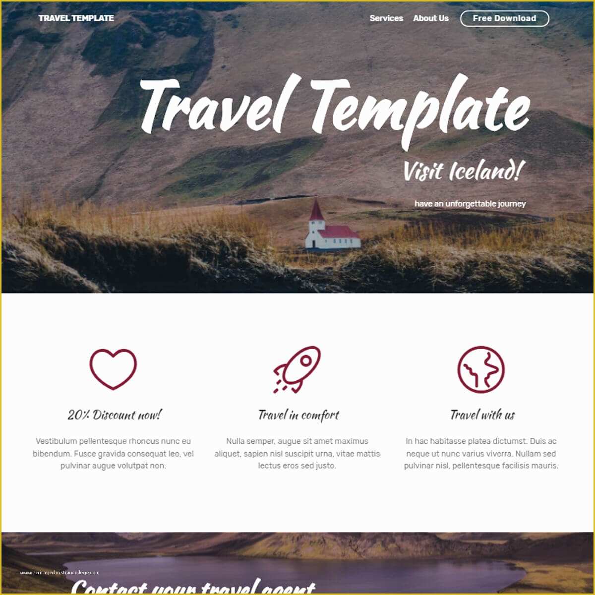 Free Web Page Templates for Word Of Free Bootstrap Template 2018