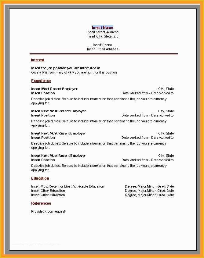 Free Web Page Templates for Word Of How to Make Resume On Microsoft Word