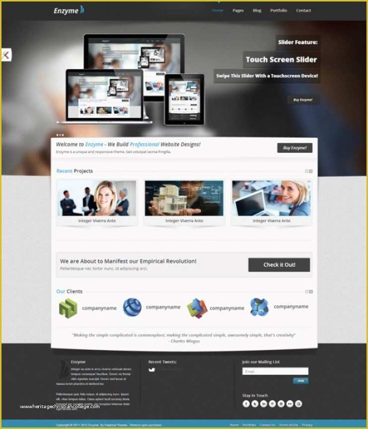 Free Web Page Templates HTML5 Of Enzyme Free HTML5 Website Template • Market