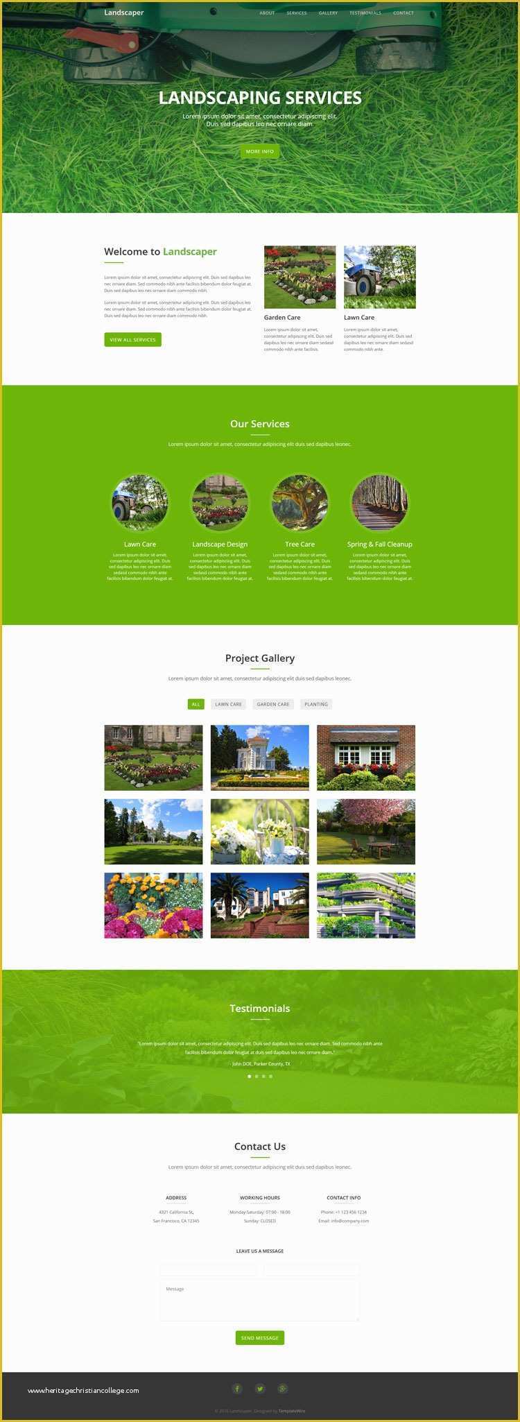Free Web Templates 2017 Of Landscaping Free Website Template 2017