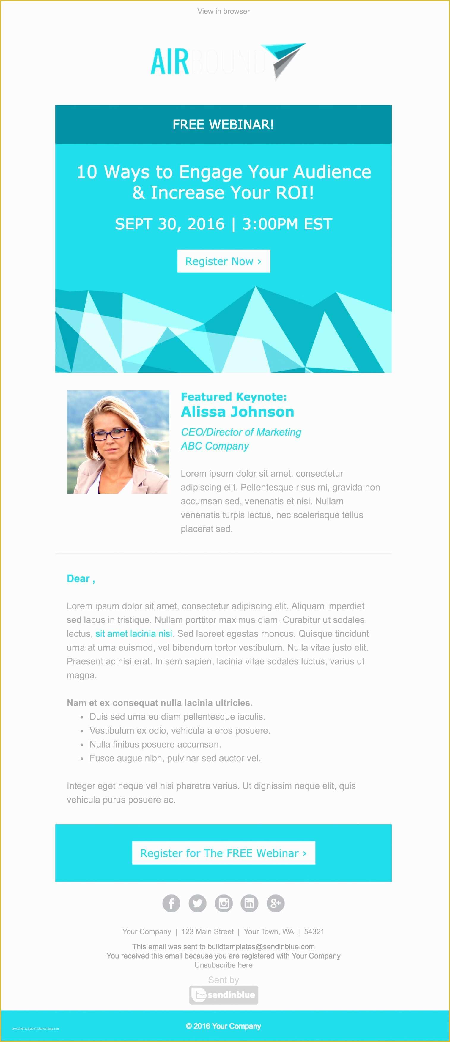 Free Webinar Invitation Template Of 7 Webinar Invitation Template Oiaea