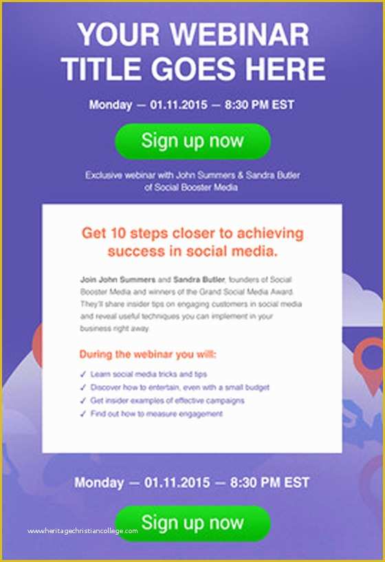 Free Webinar Invitation Template Of Getresponse Your Plete All In E Line Marketing