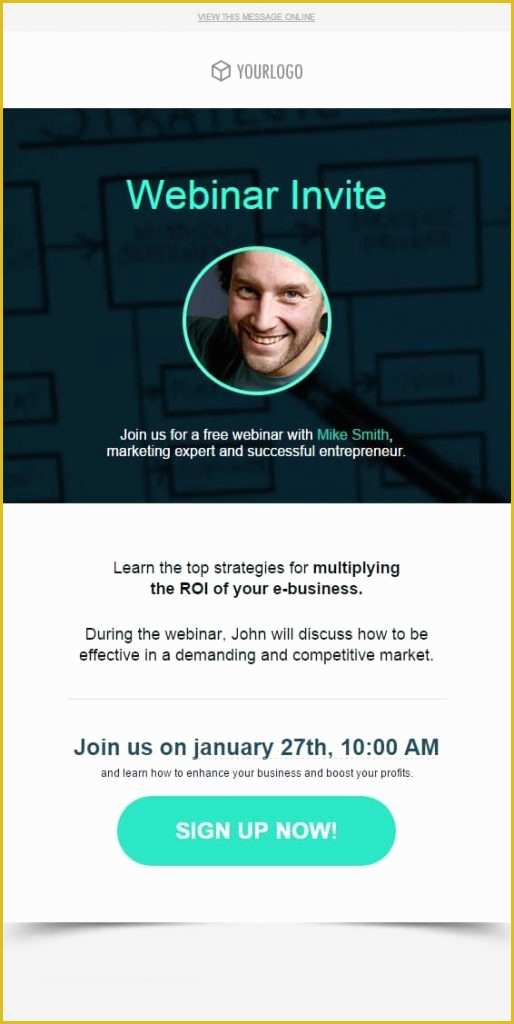 Free Webinar Invitation Template Of top 10 Free Responsive Email Templates that Look Stunning