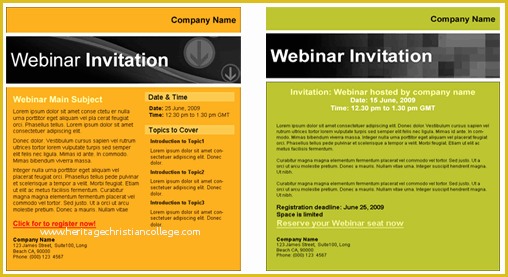Free Webinar Invitation Template Of Webinar Templates for Email Marketing