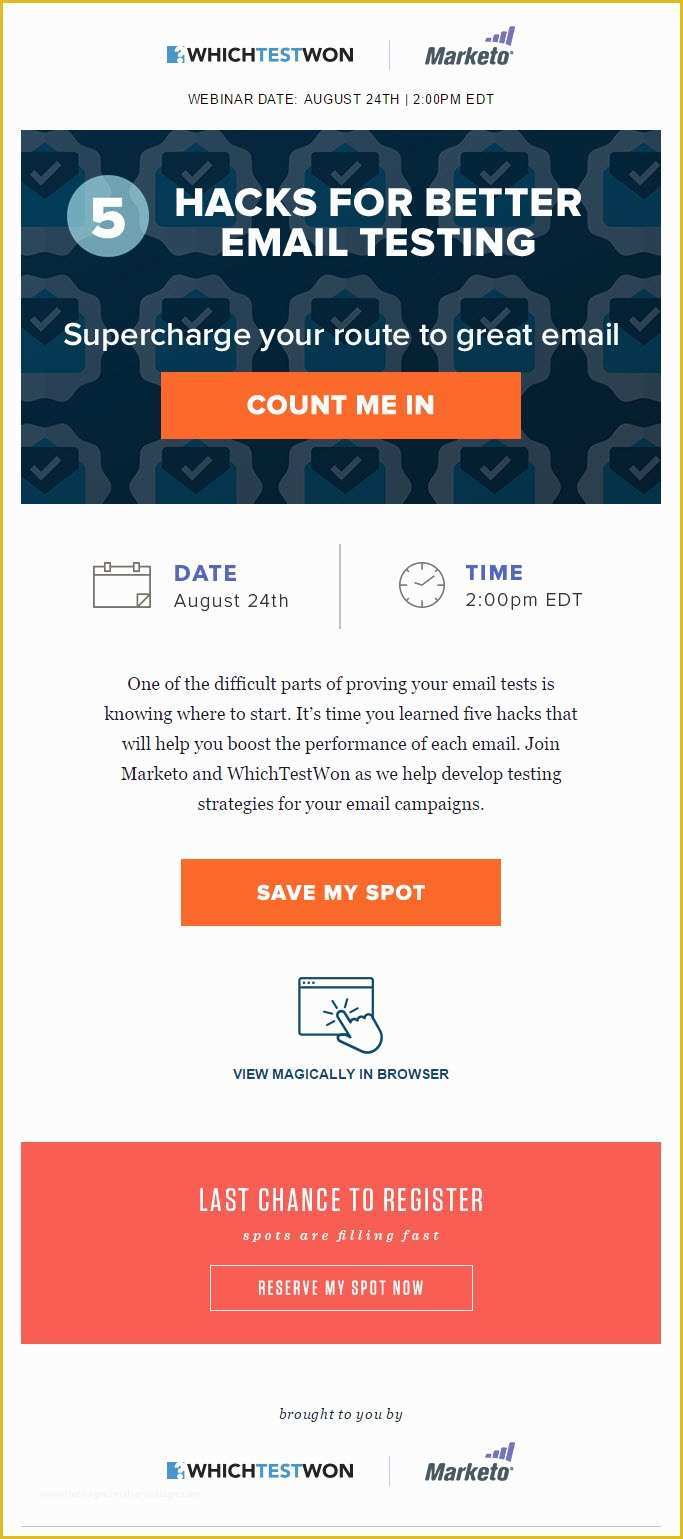 Free Webinar Invitation Template Of whichtestwon Webinar Invite Email Newsletter Examples