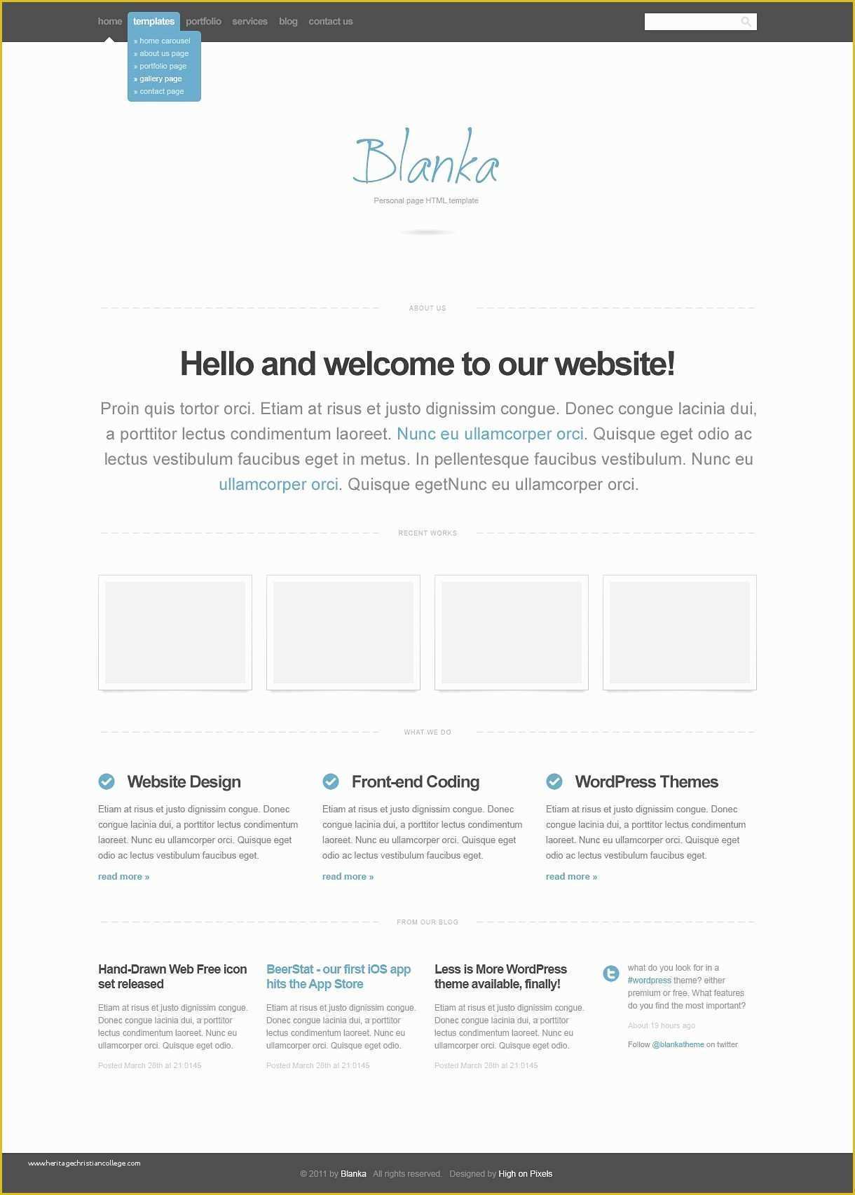 Free Website Template Code Of Awesome Free HTML Website Templates source Code