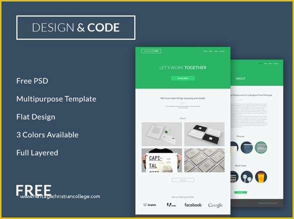 Free Website Template Code Of Free Flat and Responsive Code & Design Website Template
