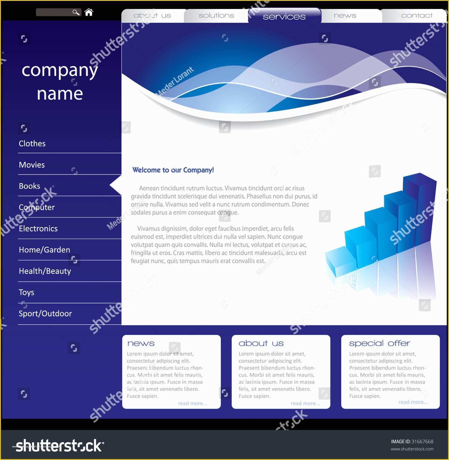 Free Website Template Editor Of Editable Web Template Stock Vector Illustration