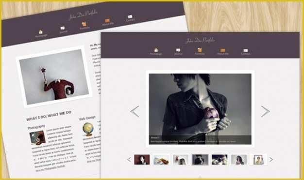 Free Website Template Editor Of Psd Template for Portfolio & Blog 2 Psd File