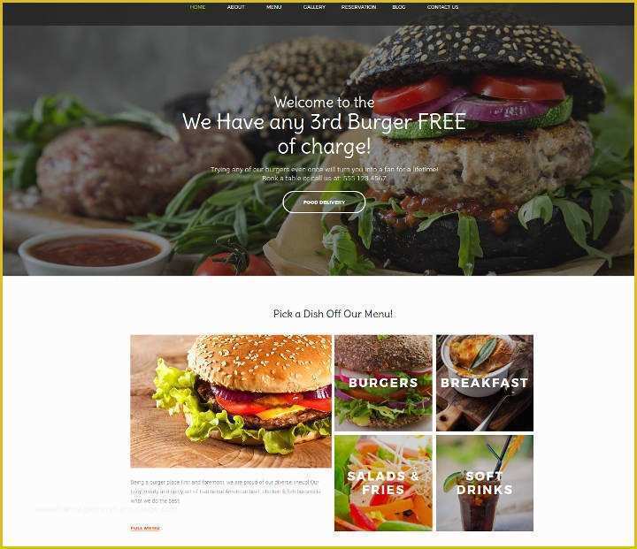 Free Website Template for Online Food ordering Of 17 Line Food ordering & Delivery Website Templates