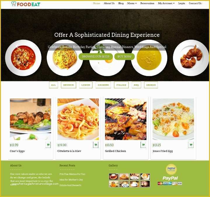 Free Website Template for Online Food ordering Of 17 Line Food ordering & Delivery Website Templates