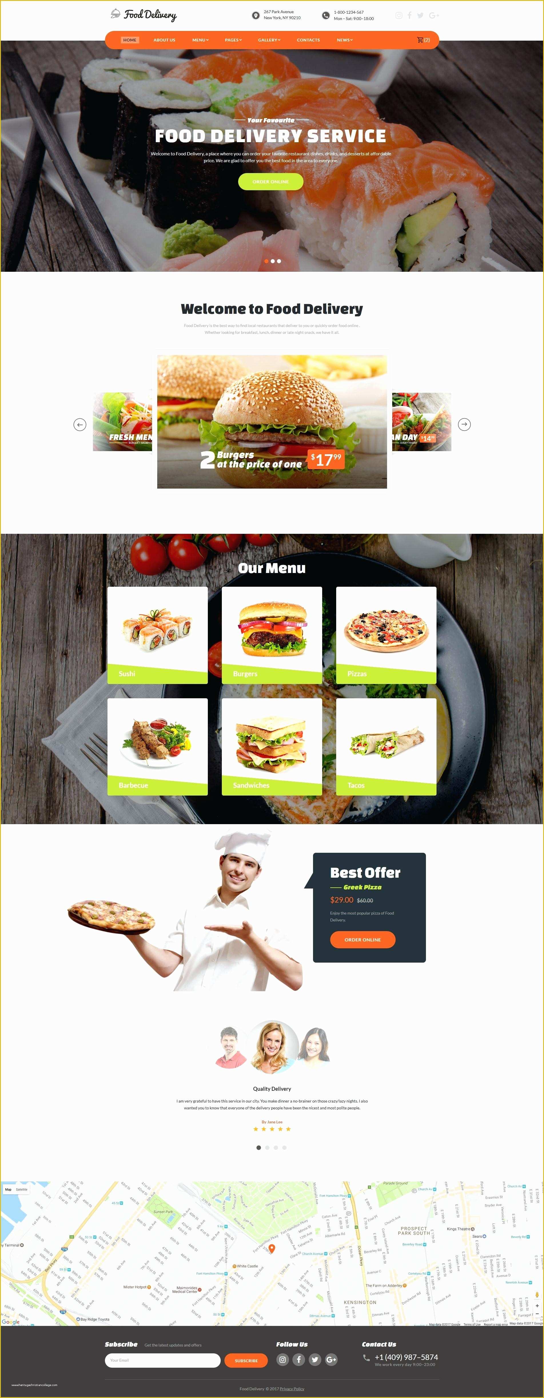 Free Website Template for Online Food ordering Of Food Store Template is Designed for and Restaurant Stores