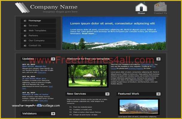 Free Website Templates Download HTML And Css And Jquery Of Dark Black 