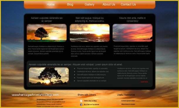 Free Website Templates Download HTML and Css and Jquery Of Free HTML Sunset Css Website Template Free Css Templates