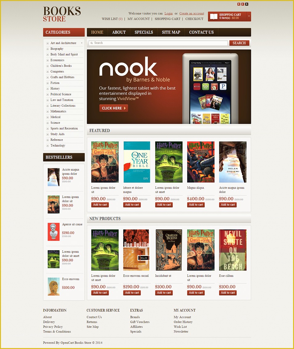 Free Website Templates for Book Publishing Of 9 Best Opencart Bookstores & Bookshops Templates